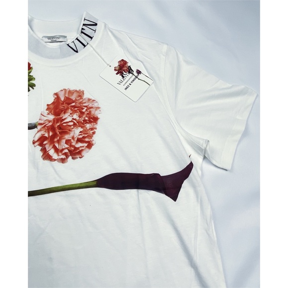 Valentino floral print T-shirt white / multicolor - Picture 8 of 13